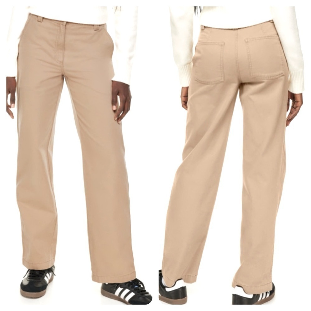 Aritzia Sunday Best New Jaden Khaki Tan Chino Pants Size 12